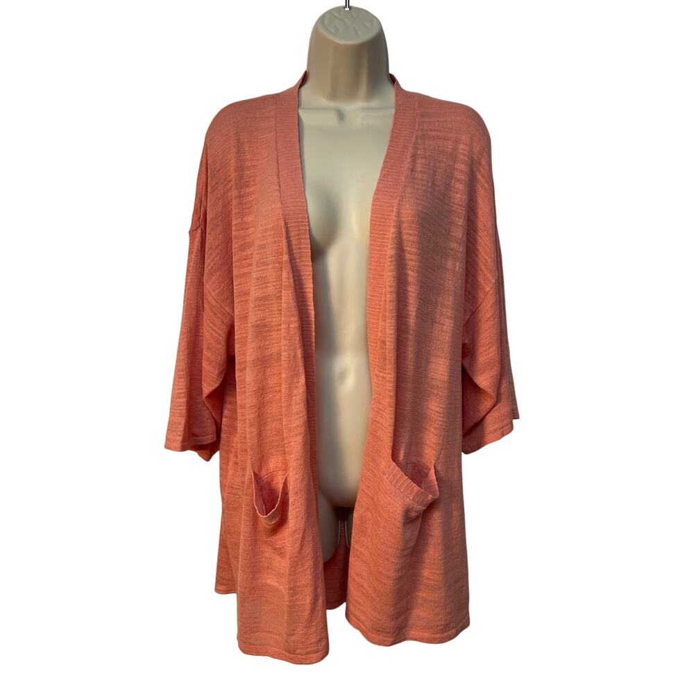 LOFT Knit Open Front Long Sleeve Cardigan Medium